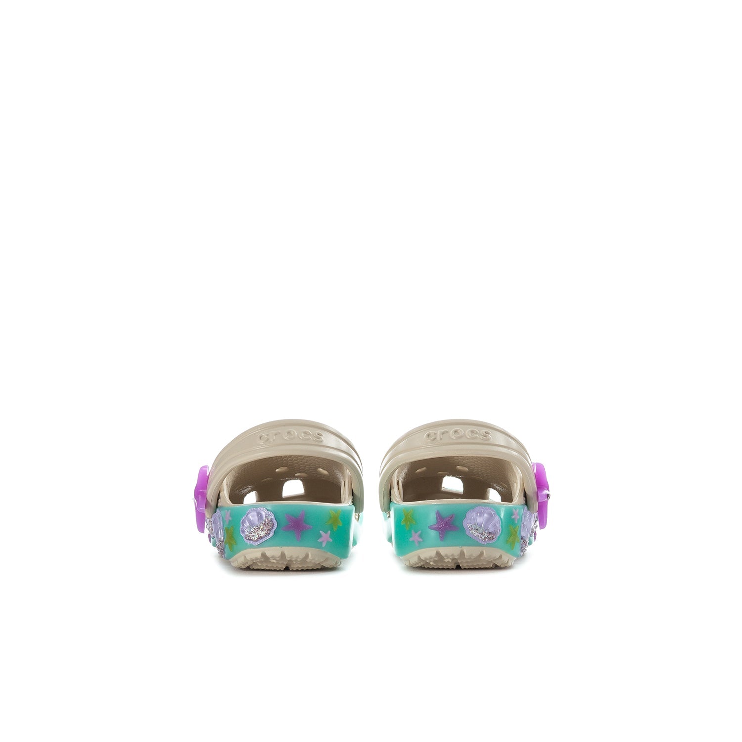 Crocs Toddler Frappe Shells Classic Fun Lab Clog - Cream / Sage