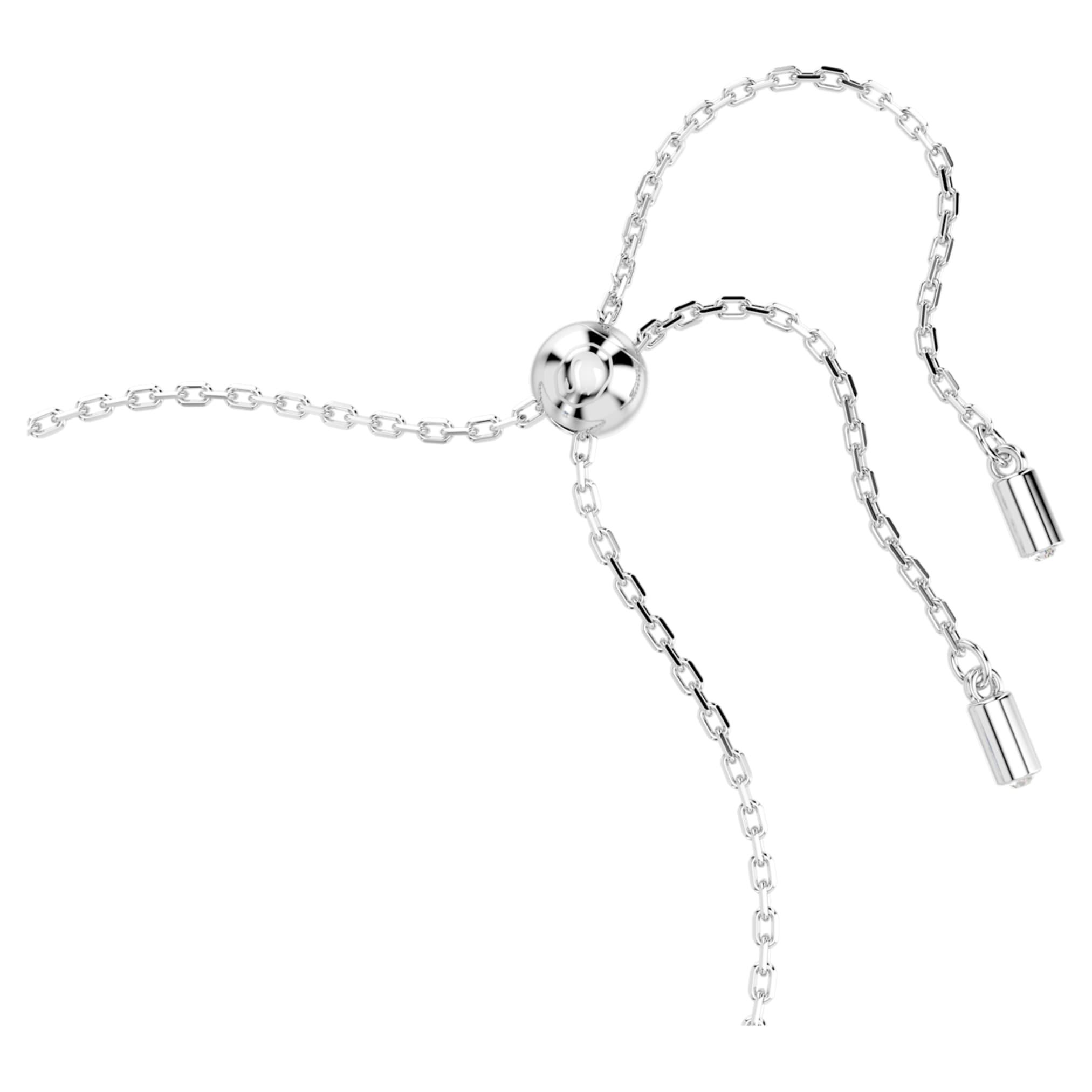 Swarovski Birthstone bracelet Square cut, March, Blue, Rhodium plated