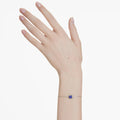 Swarovski Birthstone bracelet Square cut, January, Red, Rhodium plated