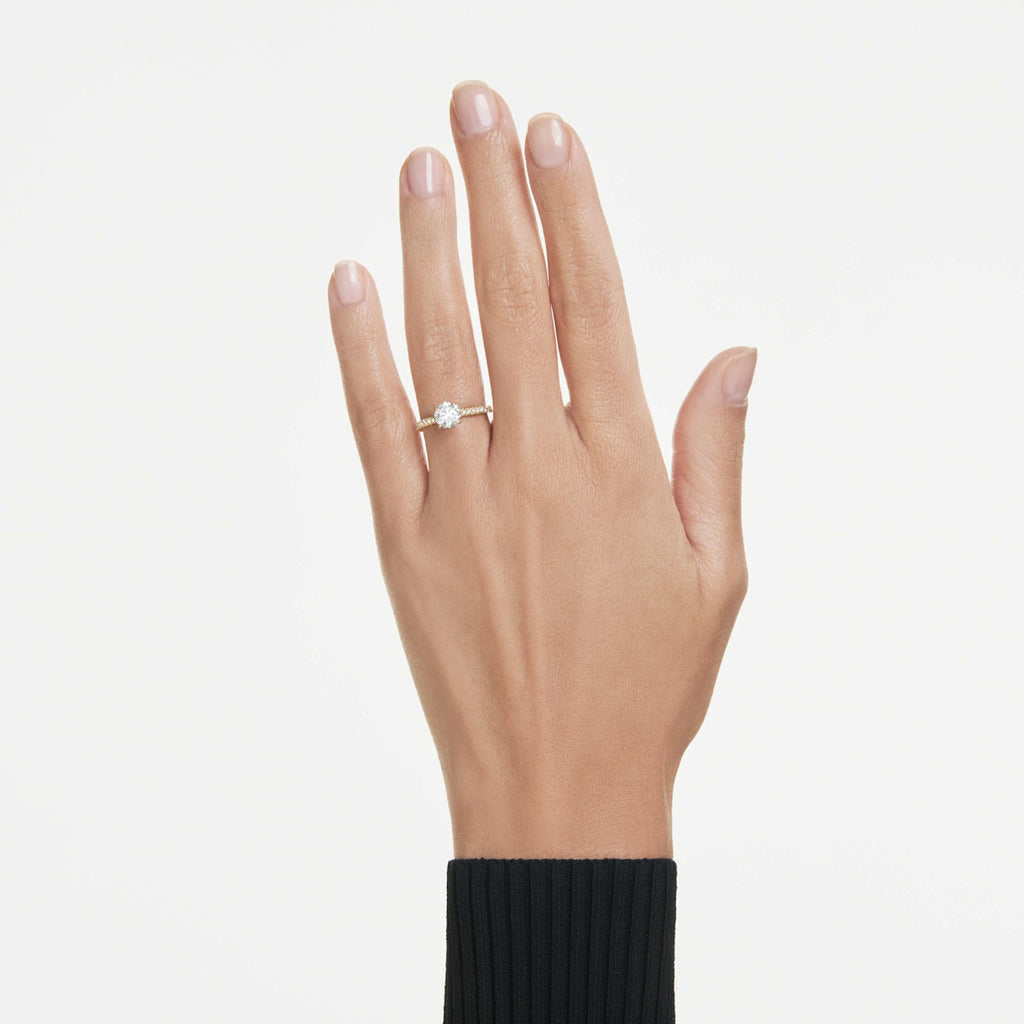 Swarovski Eternity solitaire ring Lab-grown diamonds 1.2 ct tw, Round shape, 14K white gold