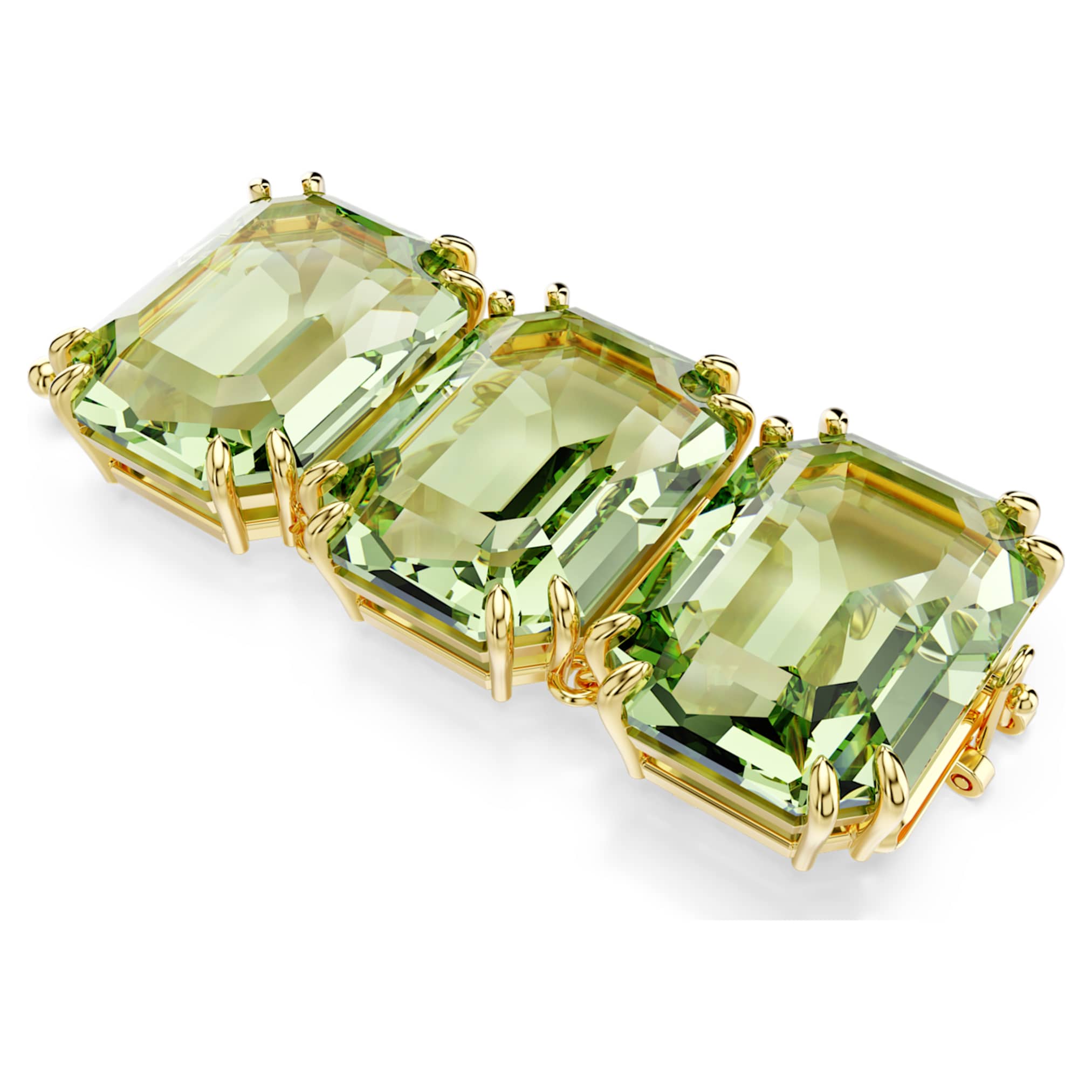 Swarovski Millenia extender Octagon cut, Green, 18K gold finish