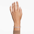 Swarovski Sublima bangle Snow pavé, White, Rhodium plated