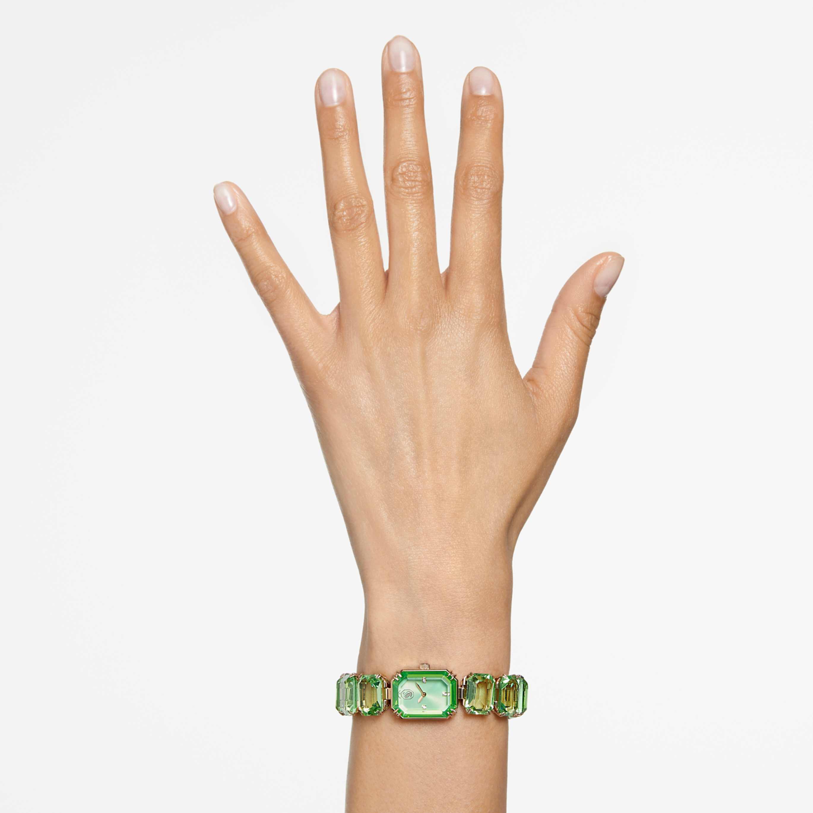 Swarovski Watch Octagon cut bracelet, White, Stainless steel